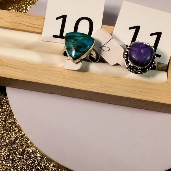 Sterling silver gemstone ring size 9 - Picture 6 of 6